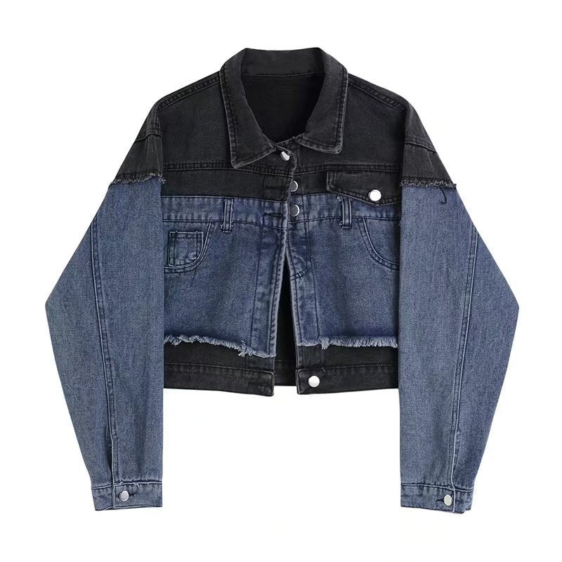 Denim Jacket Retro Port Style Vintage Short Gown