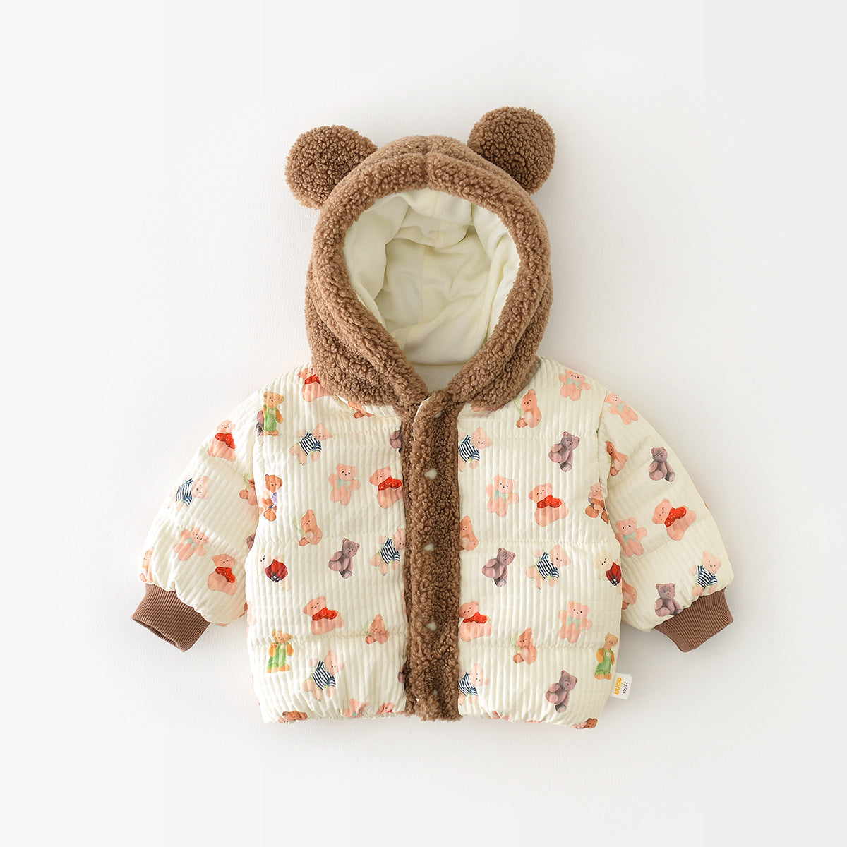 Baby Printed Winter Cotton Jacket Rice Bear Cotton Padded Coat