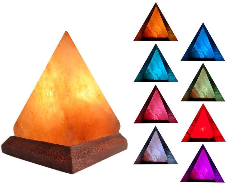 Pyramid-shaped Salt Lamp Usb Crystal Colorful Color Changing Multiple Shapes Colorful USB