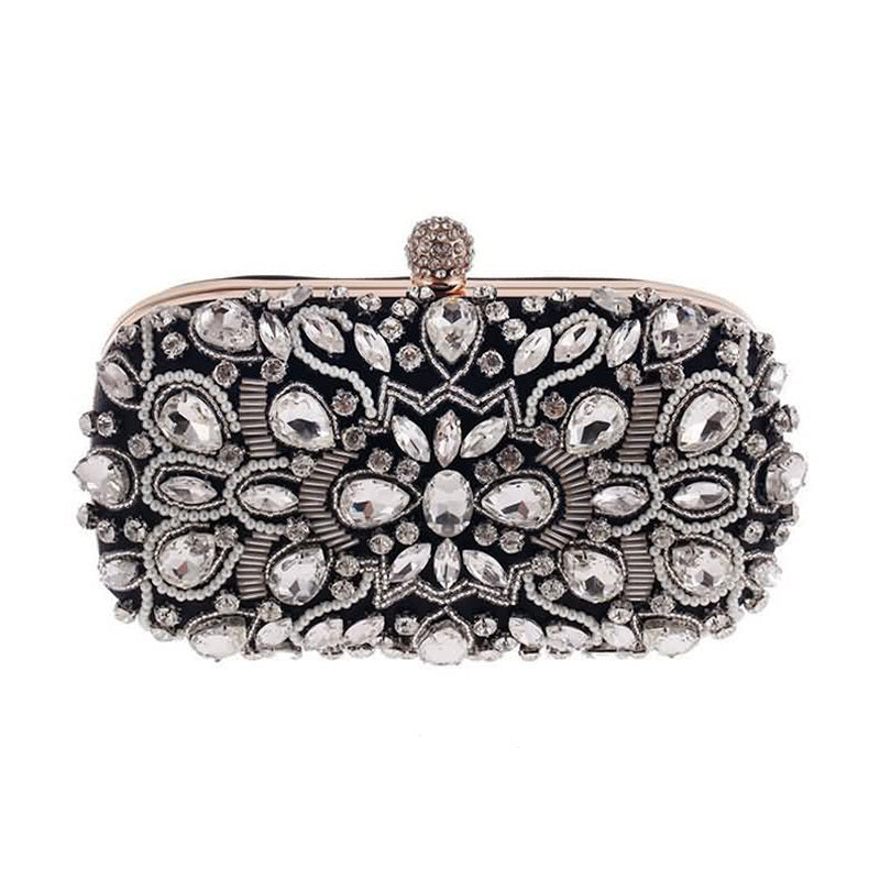 Diamond-studded ladies banquet evening bag YM1988Black