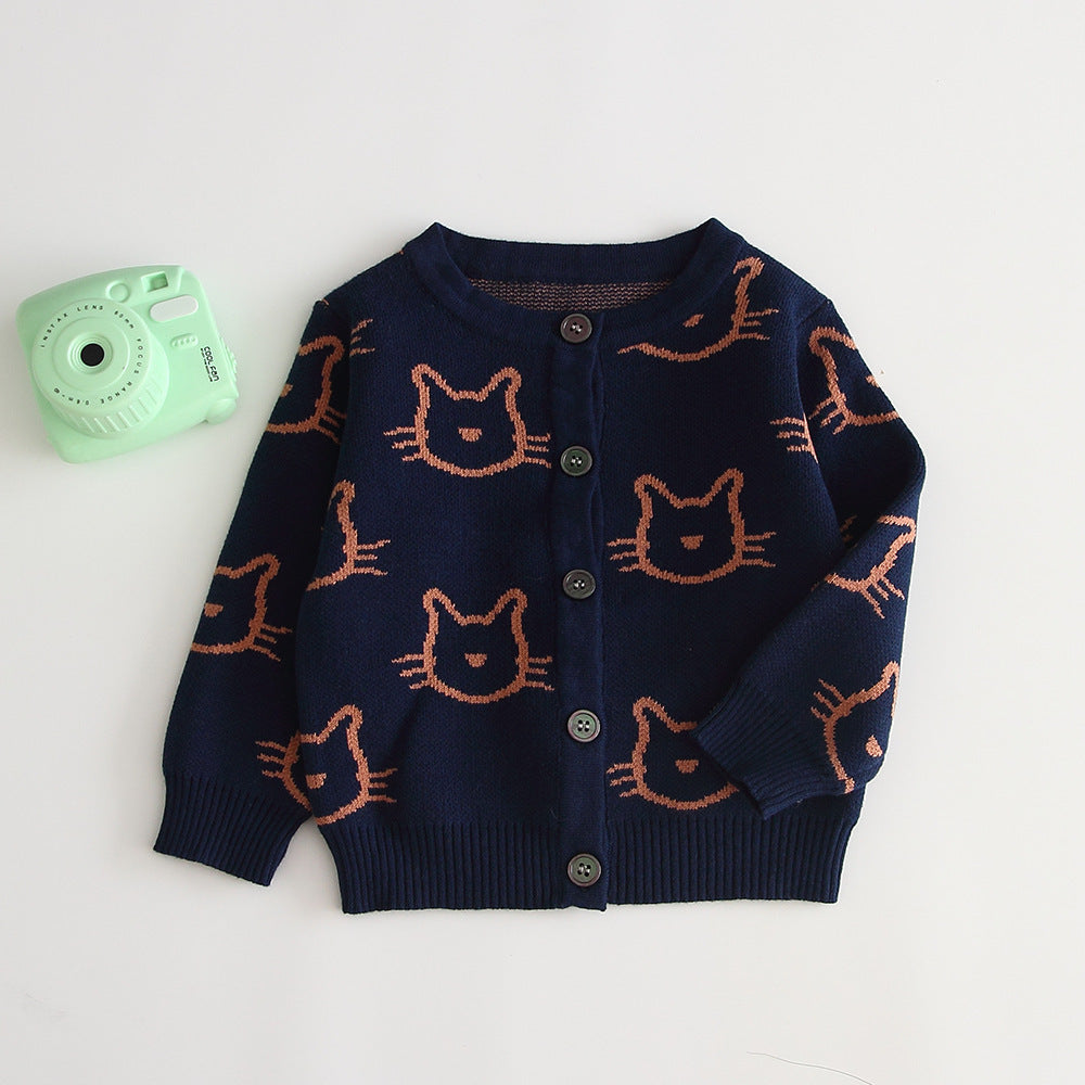 Children's sweater coat Royal blue