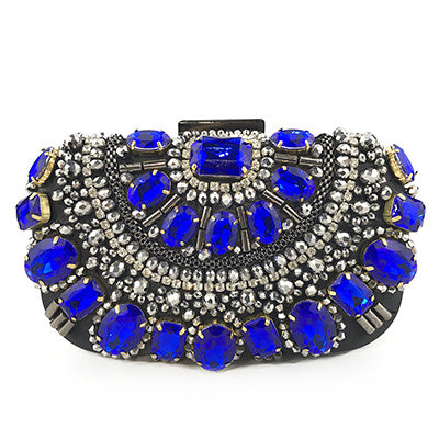 Diamond-studded ladies banquet evening bag OC4050Blue