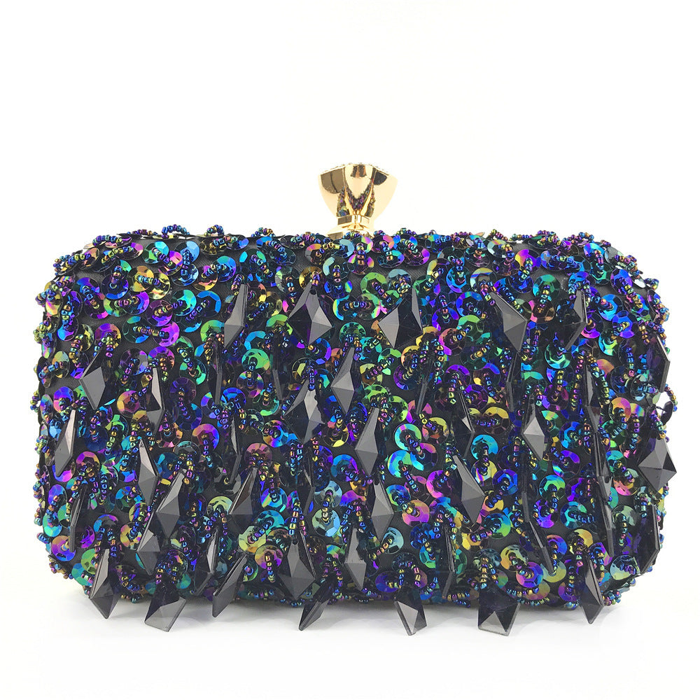 Sequin bag ladies evening bag Black1