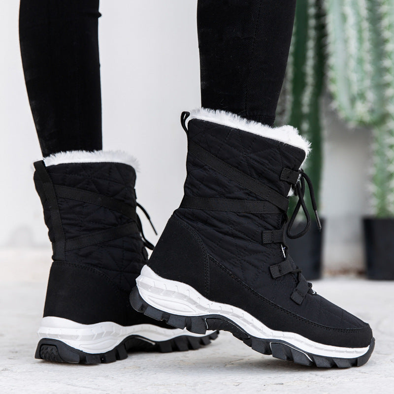 Thick Plush Plus Velvet Warm Women Snow Boots