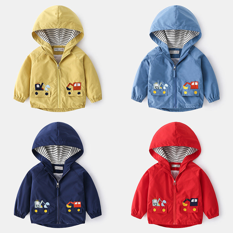 Western Style Cartoon Spring Clothes Boy Jacket Spring and Autumn