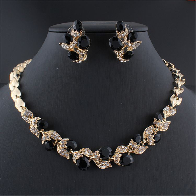 Bridal Jewelry Two-Piece Banquet Accessories Black