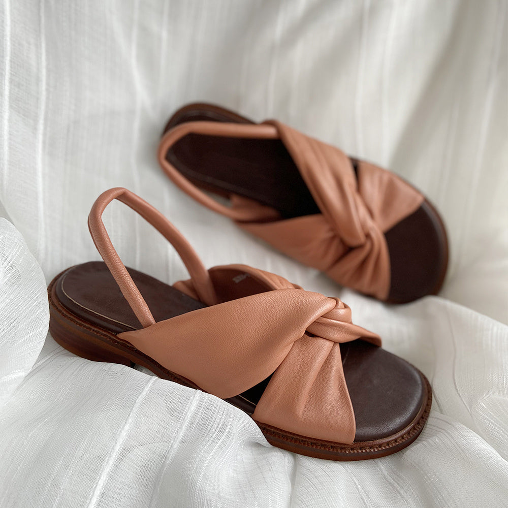 Sheep Skin Sandals Summer New Cross Strap Sandals