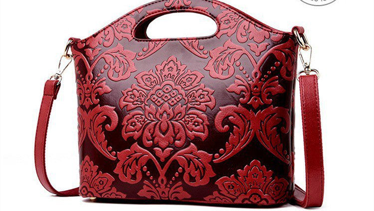 Shoulder Bag Messenger Bag Three-dimensional Embossing Red