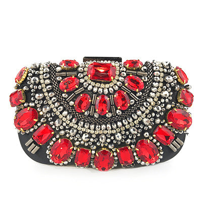 Diamond-studded ladies banquet evening bag OC4050Red