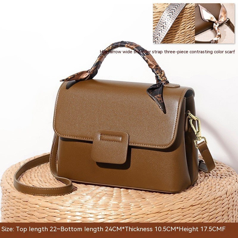 Women's Crossbody Bag High-grade Versatile Shoulder Brown