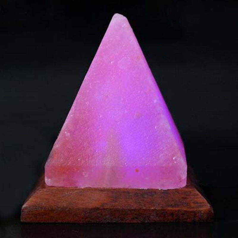 Pyramid-shaped Salt Lamp Usb Crystal Colorful Color Changing Multiple Shapes