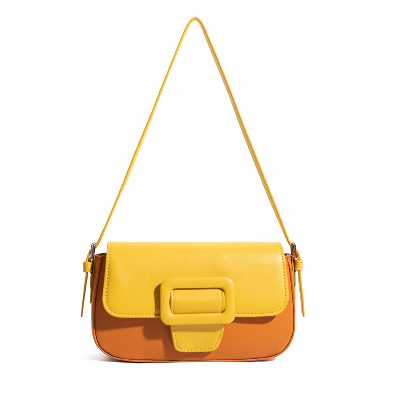 Korean Style Shoulder Bag Fashion Cambridge Bag Small Bag Trend Yellow