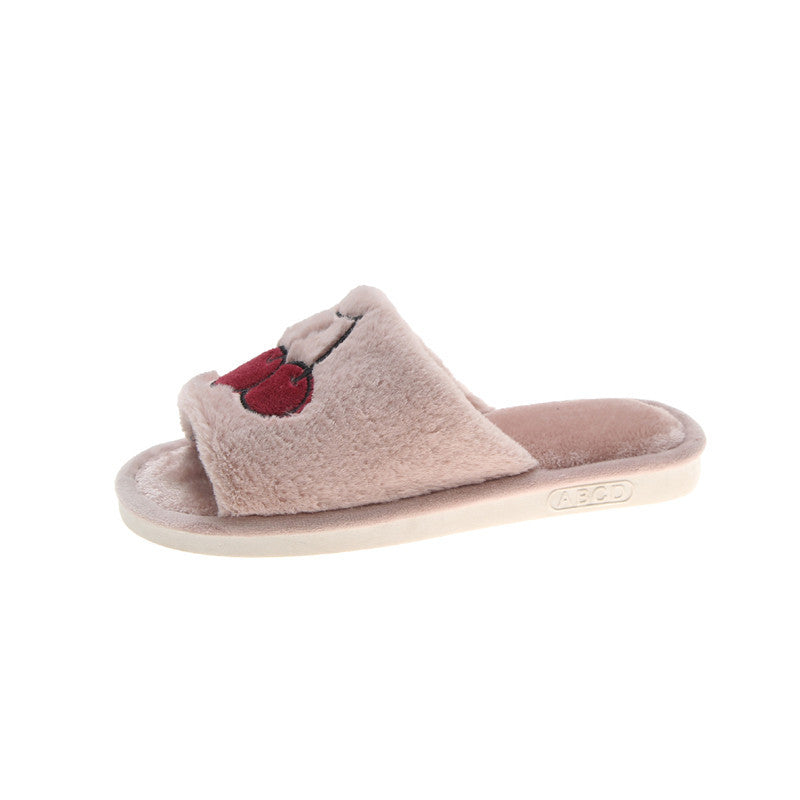 Fruit cotton slippers women Cherry