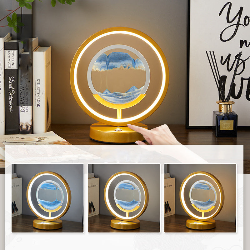 Home Bedroom Decoration Quicksand Warm And Creative LED Desk Lamp