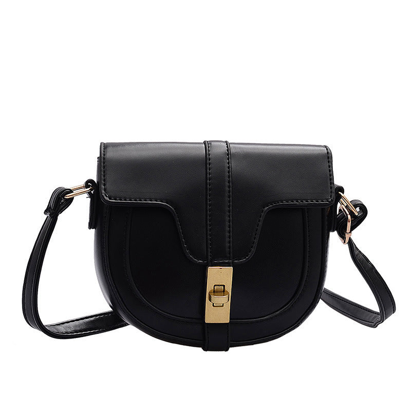 Shoulder bag Western style saddle bag Black