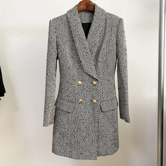 Woolen slim coat Photo Color