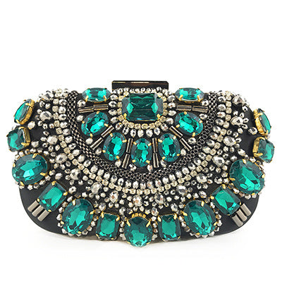 Diamond-studded ladies banquet evening bag OC4050Green