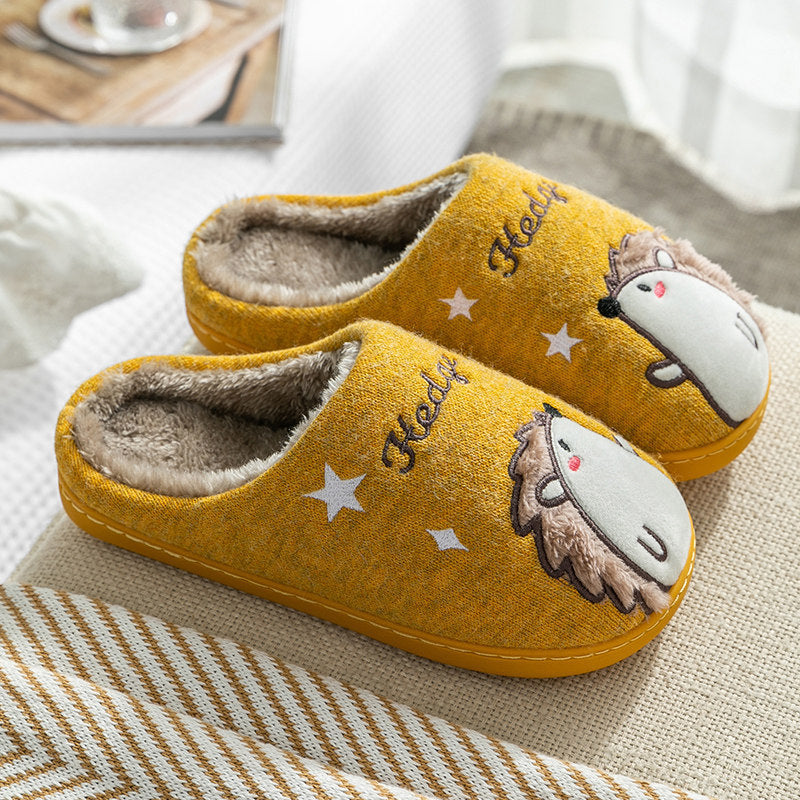 Baby Cotton Slippers Autumn And Winter Boys Indoor Yellow