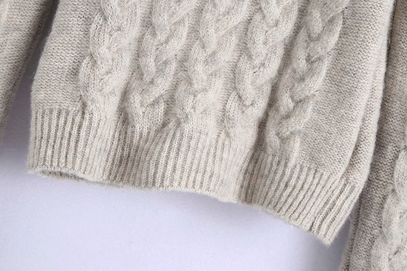 Embroidered Doll Collar Knit Sweater