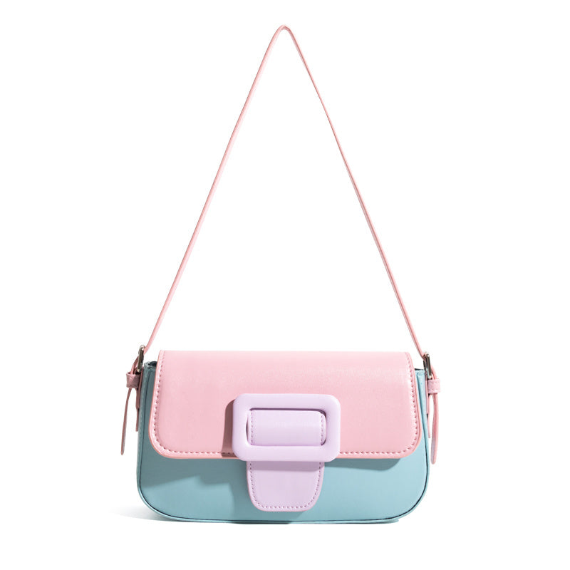 Korean Style Shoulder Bag Fashion Cambridge Bag Small Bag Trend Blue pink