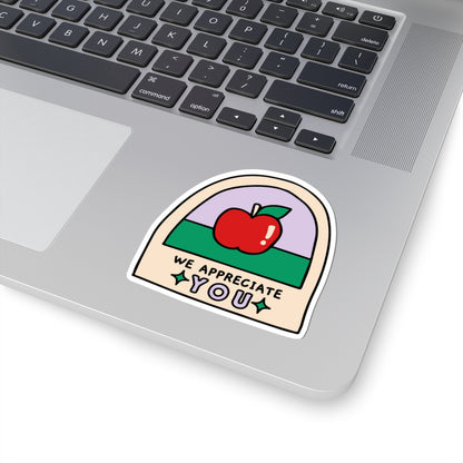 Appreciation Kiss-Cut Stickers, Cute Apple Stickers, Laptop Decor, Thank You Gifts, Positive Vibes, Classroom Rewards