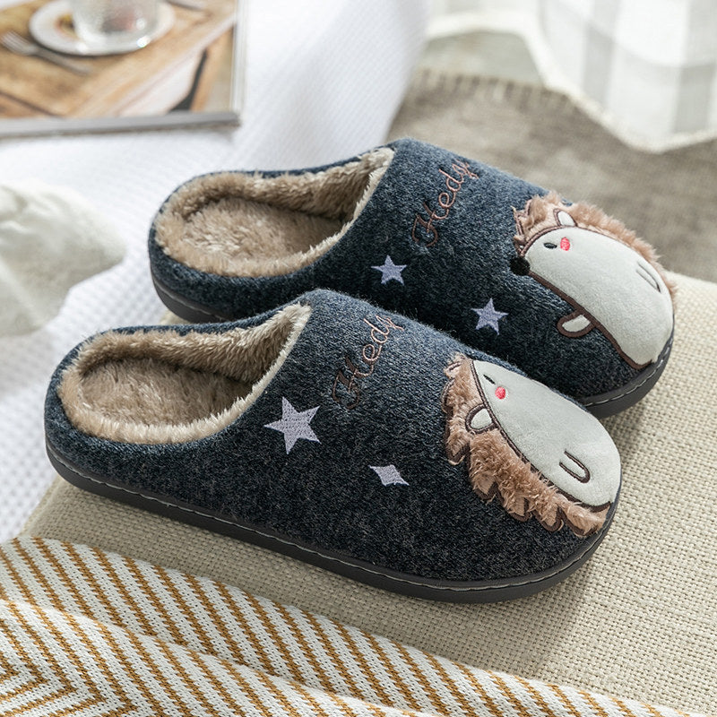 Baby Cotton Slippers Autumn And Winter Boys Indoor Blue grey