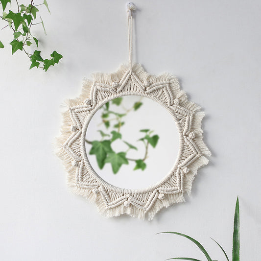 Woven Tapestry Home Accessories Handmade Decorative Mirror M0797