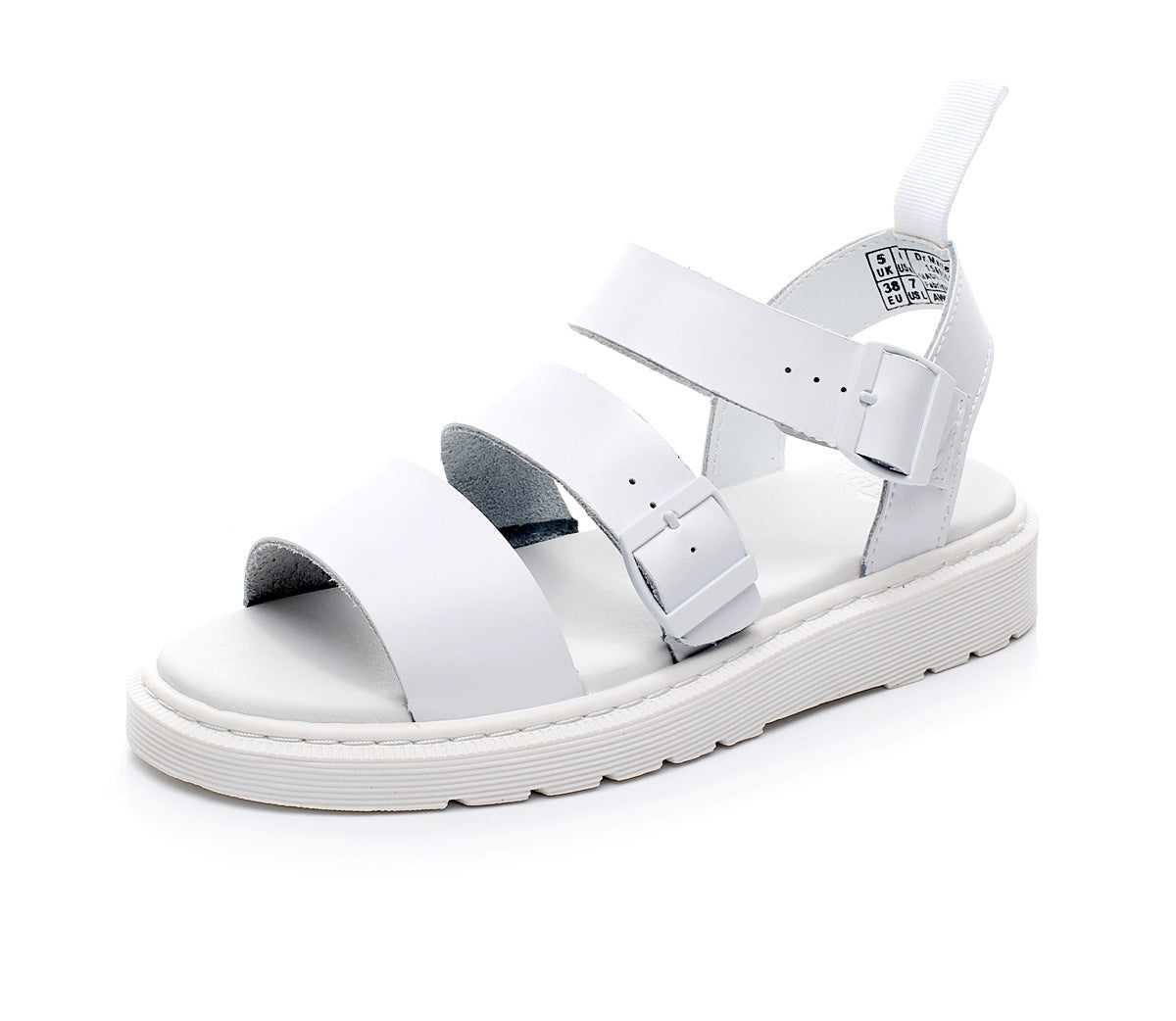 Martin Sandals Buckle Beach Shoes Platform Sandals White