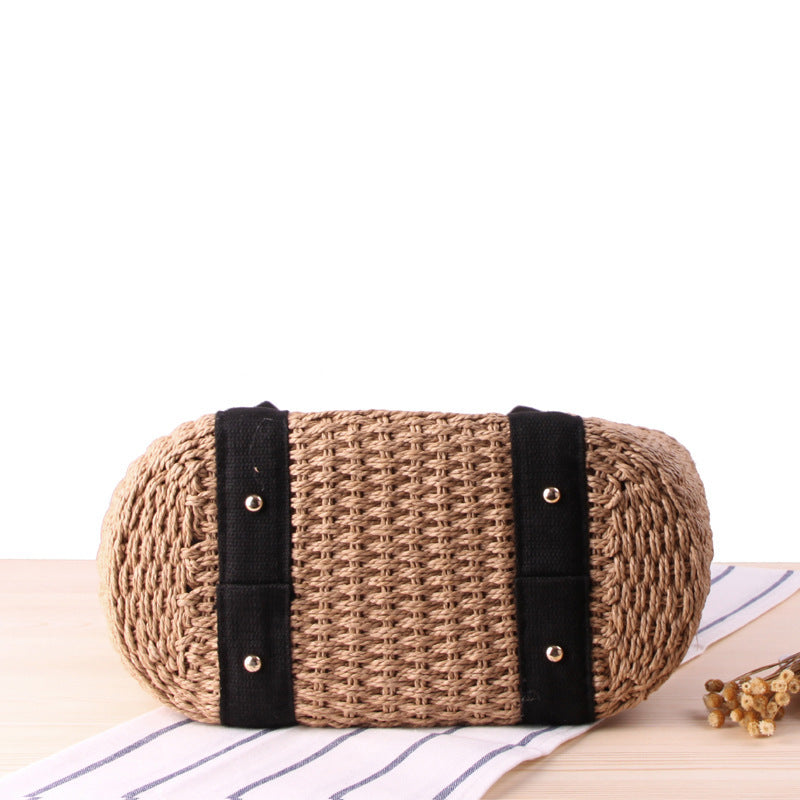 Straw bag large capacity women's bag