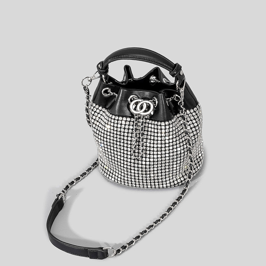 Rhinestone Women's Niche Bling Rhinestone Bucket Bag