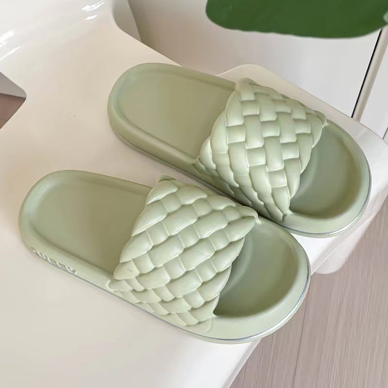 Slip-on Slippers Women's Outdoor Home Non-slip Sandals Light Green