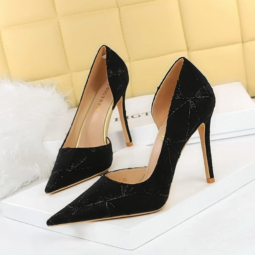 Women's Sexy Nightclub Stiletto Sandals Black