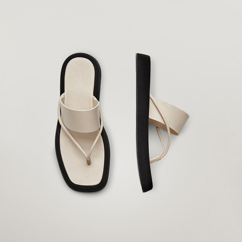 Flat Roman Sandals All-Match Platform Sandals Beige