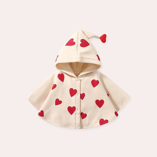 Baby Autumn And Winter Cape And Shawl Warm Coat Love and Velvet