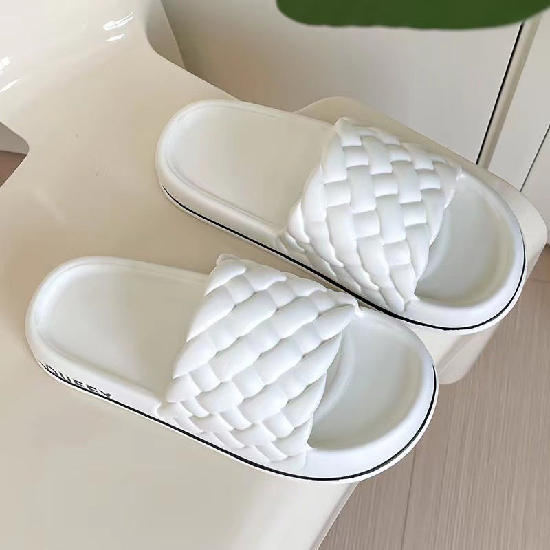 Slip-on Slippers Women's Outdoor Home Non-slip Sandals White