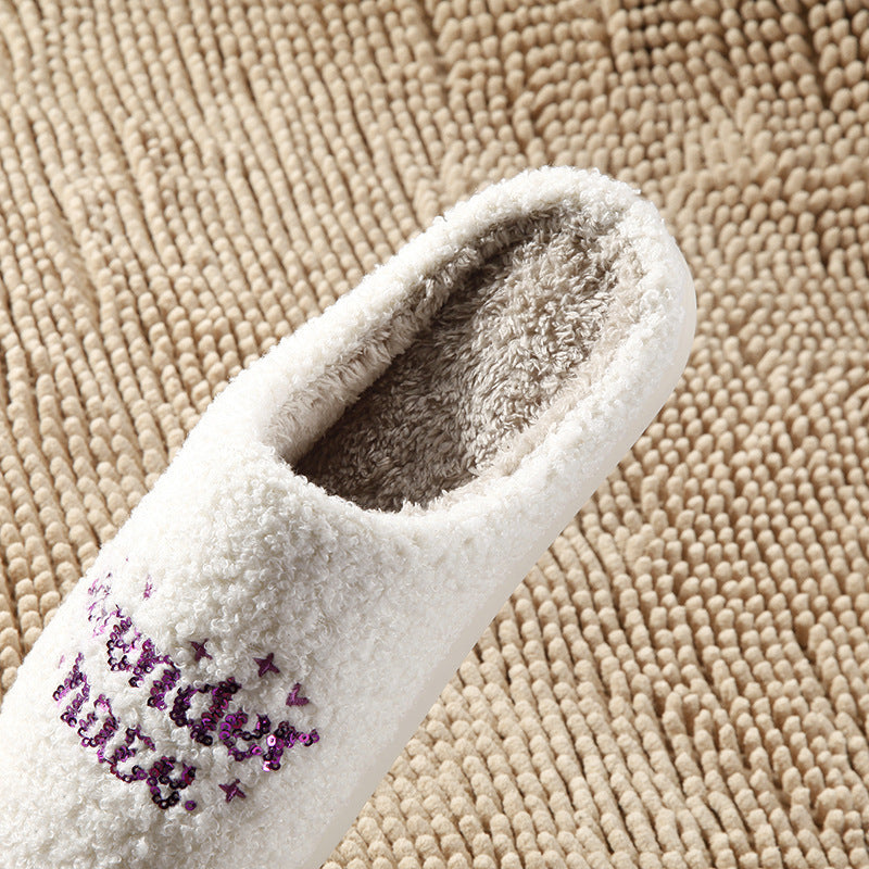 Home Lavender Warm Winter Cotton Slippers