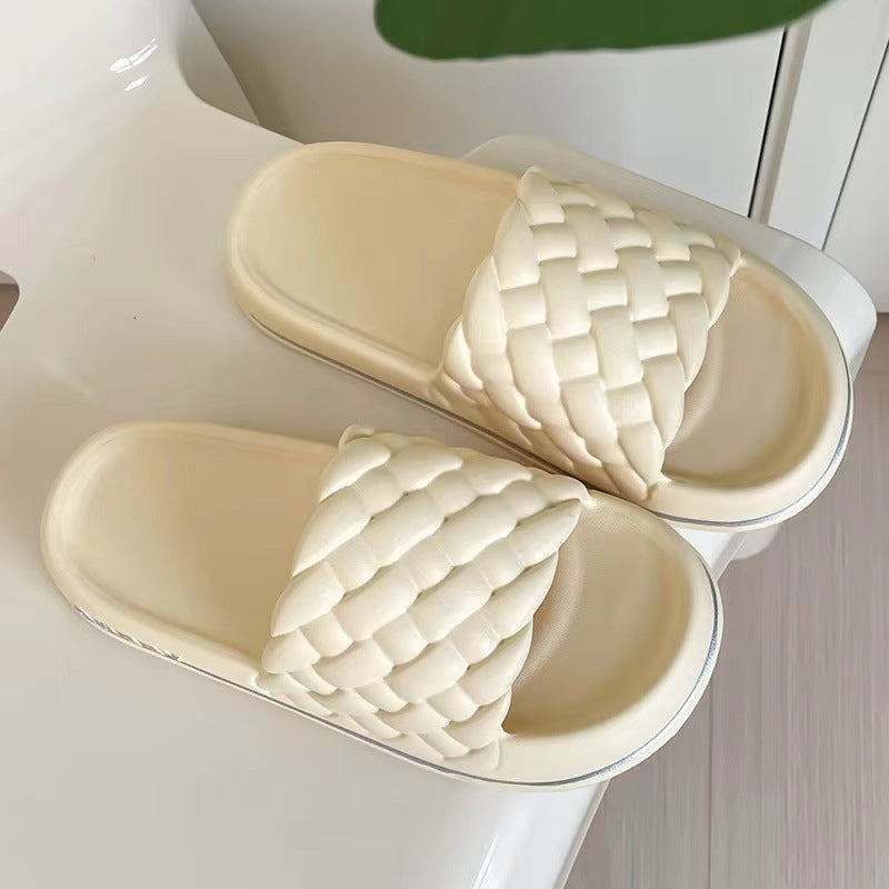 Slip-on Slippers Women's Outdoor Home Non-slip Sandals Light Yellow