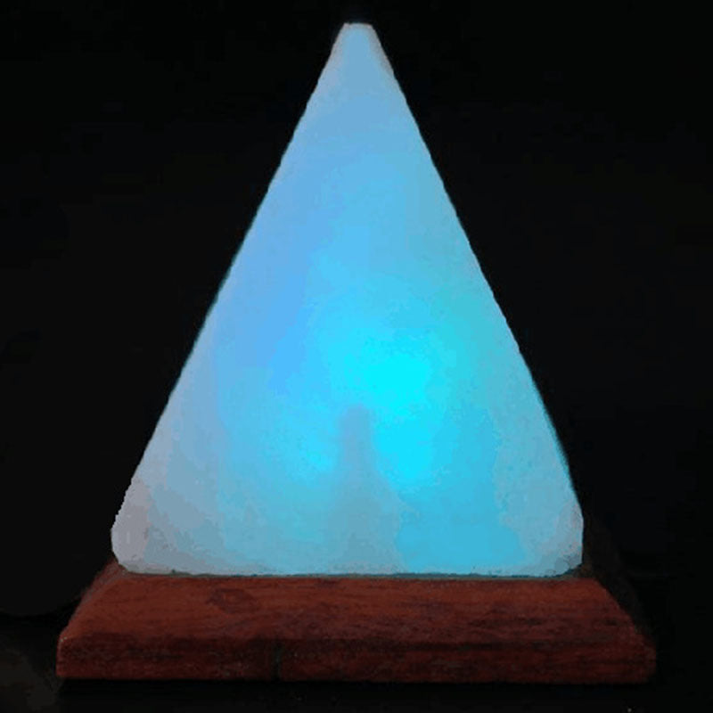 Pyramid-shaped Salt Lamp Usb Crystal Colorful Color Changing Multiple Shapes