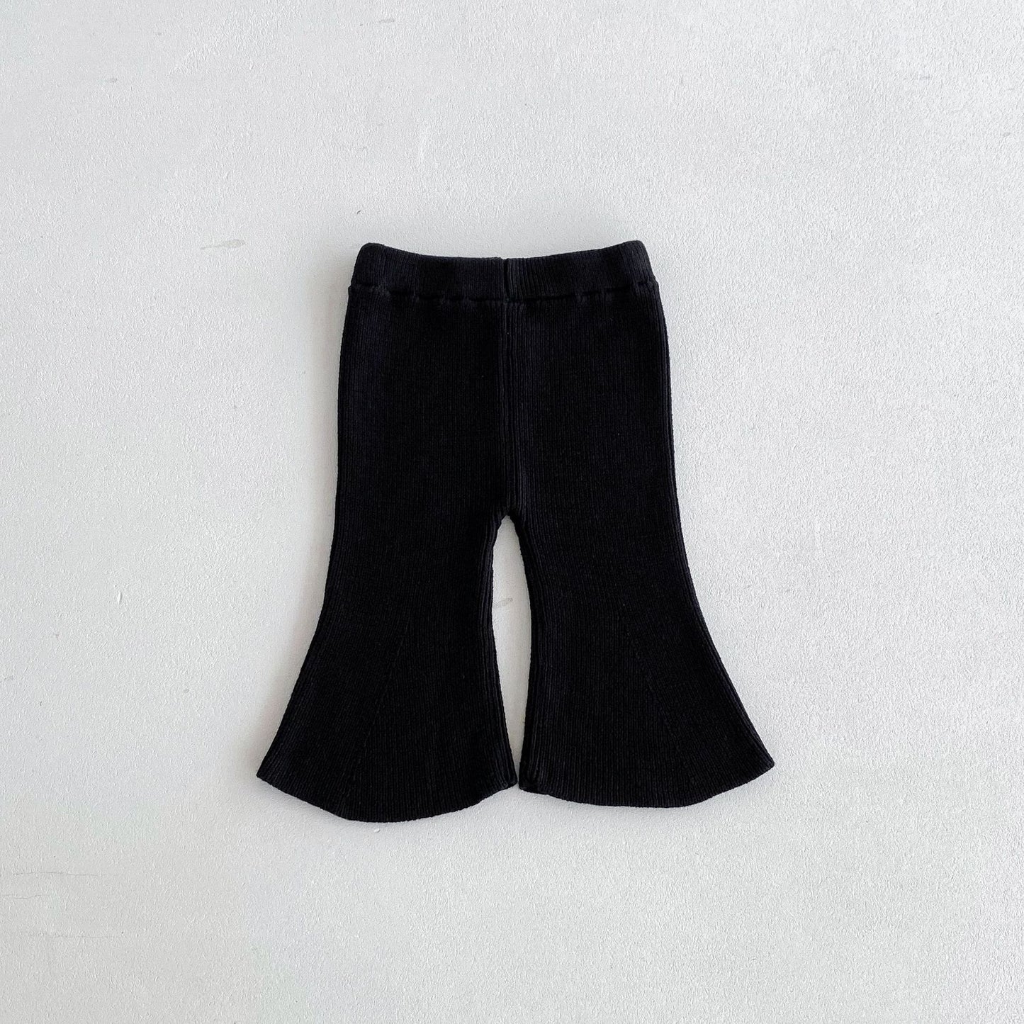 Baby Girl Bell-bottom Pants Two-piece Set Black Trousers