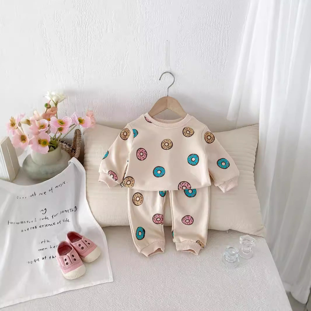 Baby Girl Donut Long Sleeve Top Pants