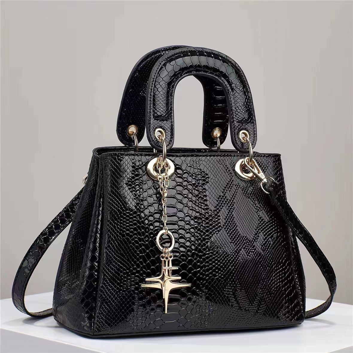 Women's Fashion All-match Shoulder Messenger Bag Black