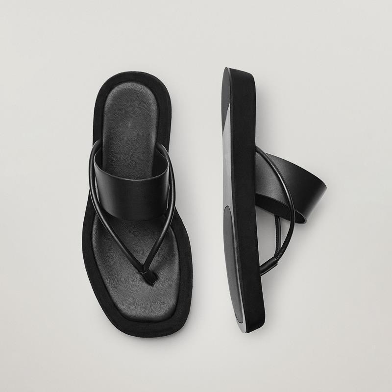 Flat Roman Sandals All-Match Platform Sandals Black