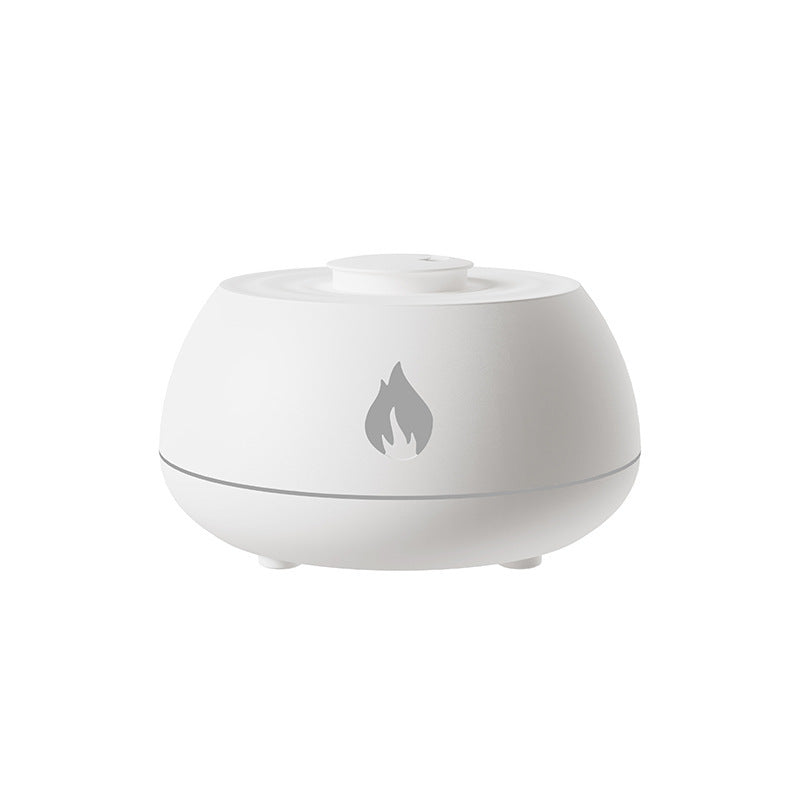 Flame Humidifier Aromatherapy Diffuser 7 Colors Light Home Air Humidifier 130ML USB Room Fragrance Essential Oil Diffuser White USB