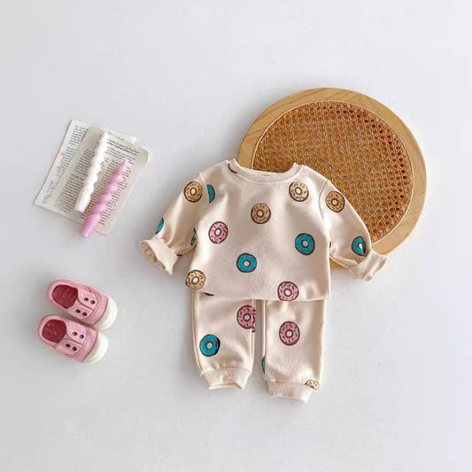 Baby Girl Donut Long Sleeve Top Pants