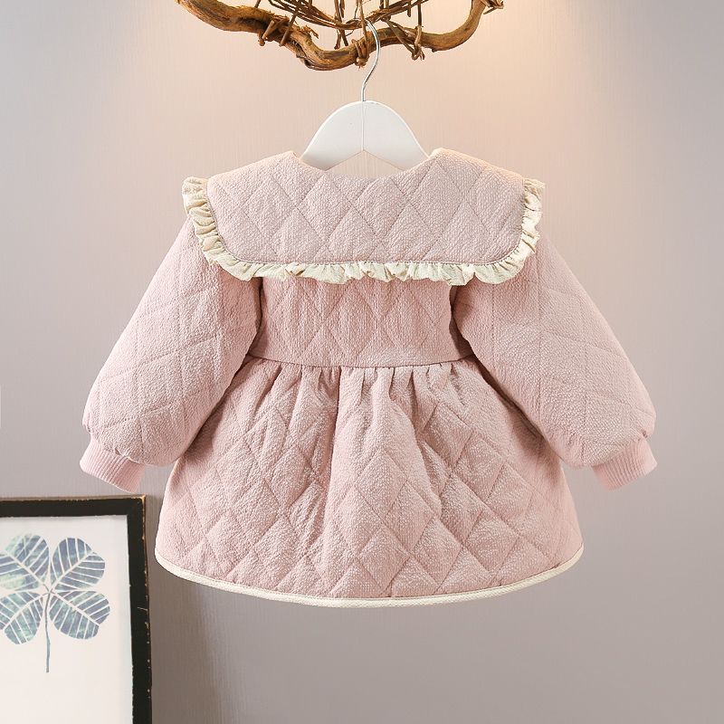 Baby Girl Fleece Lined Coat Autumn And Winter Clothing