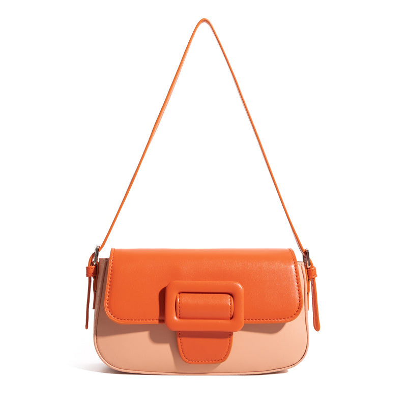 Korean Style Shoulder Bag Fashion Cambridge Bag Small Bag Trend Orange