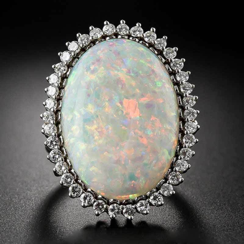 Fashion Woman Stylist Opal Ring Opal Ring