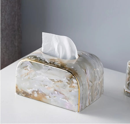 Light Luxury Marbled Paper Towel Decoration Coffee Table Dining Table Napkin Box Home Living Room