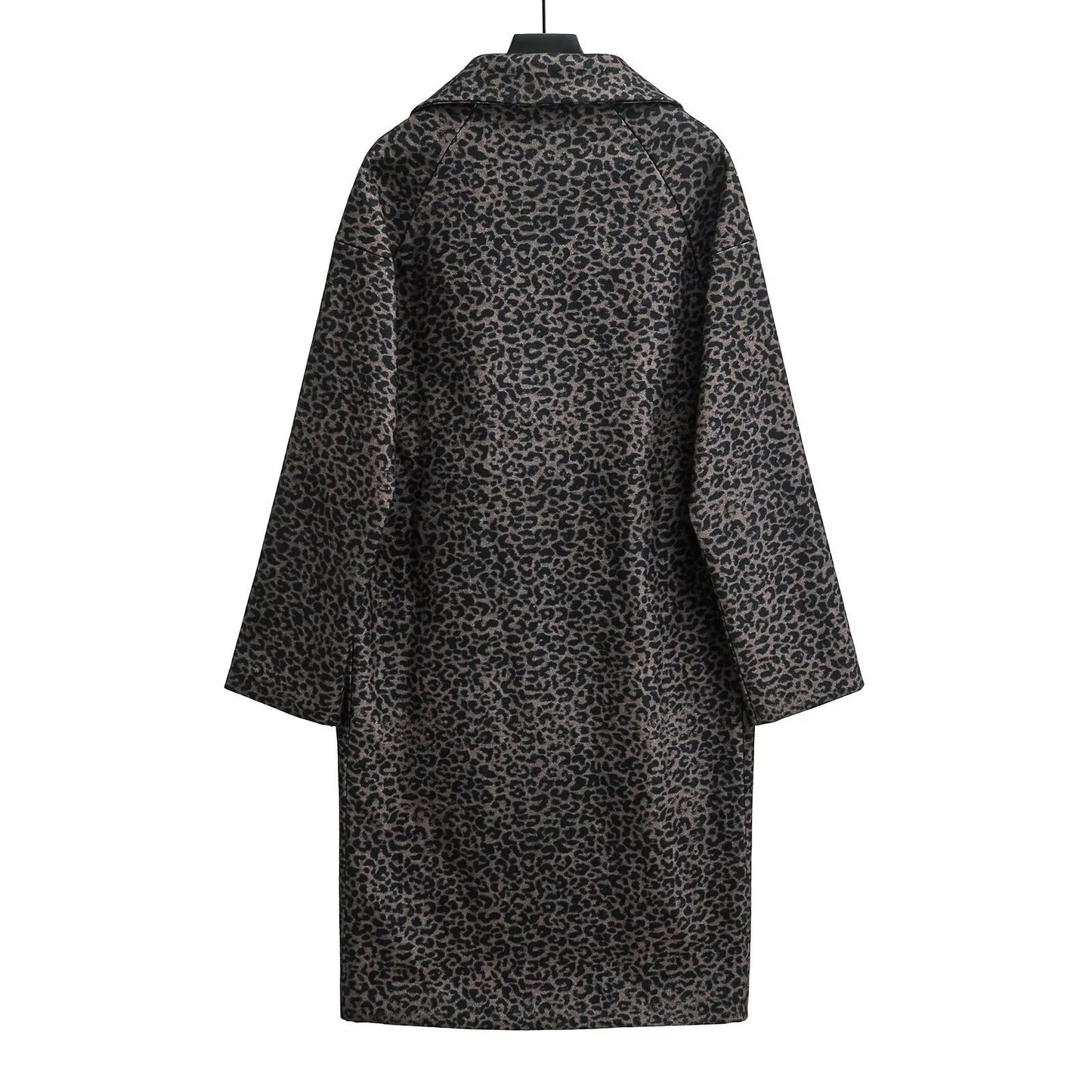 Women's Loose Blended Animal Print Coat