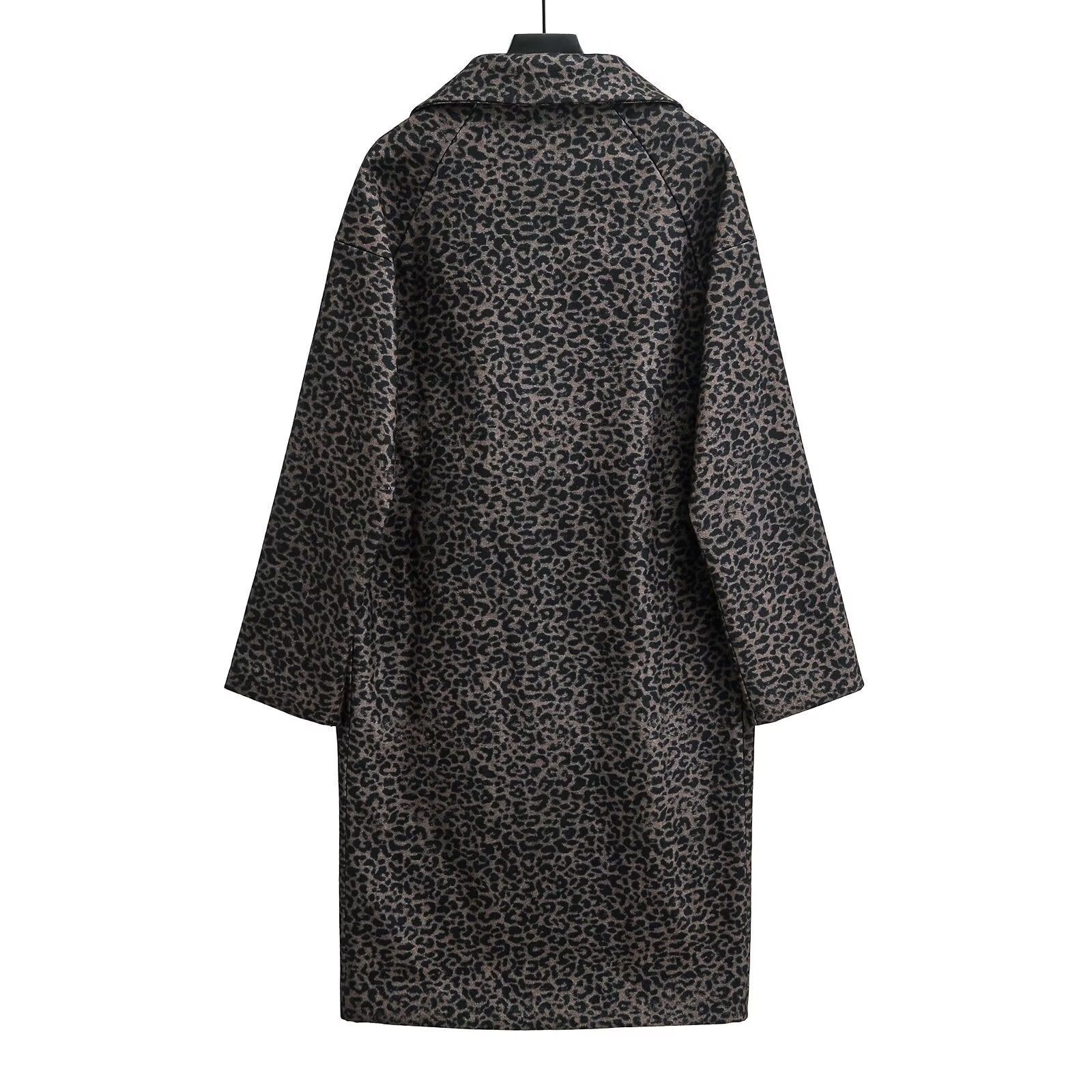 Women's Loose Blended Animal Print Coat